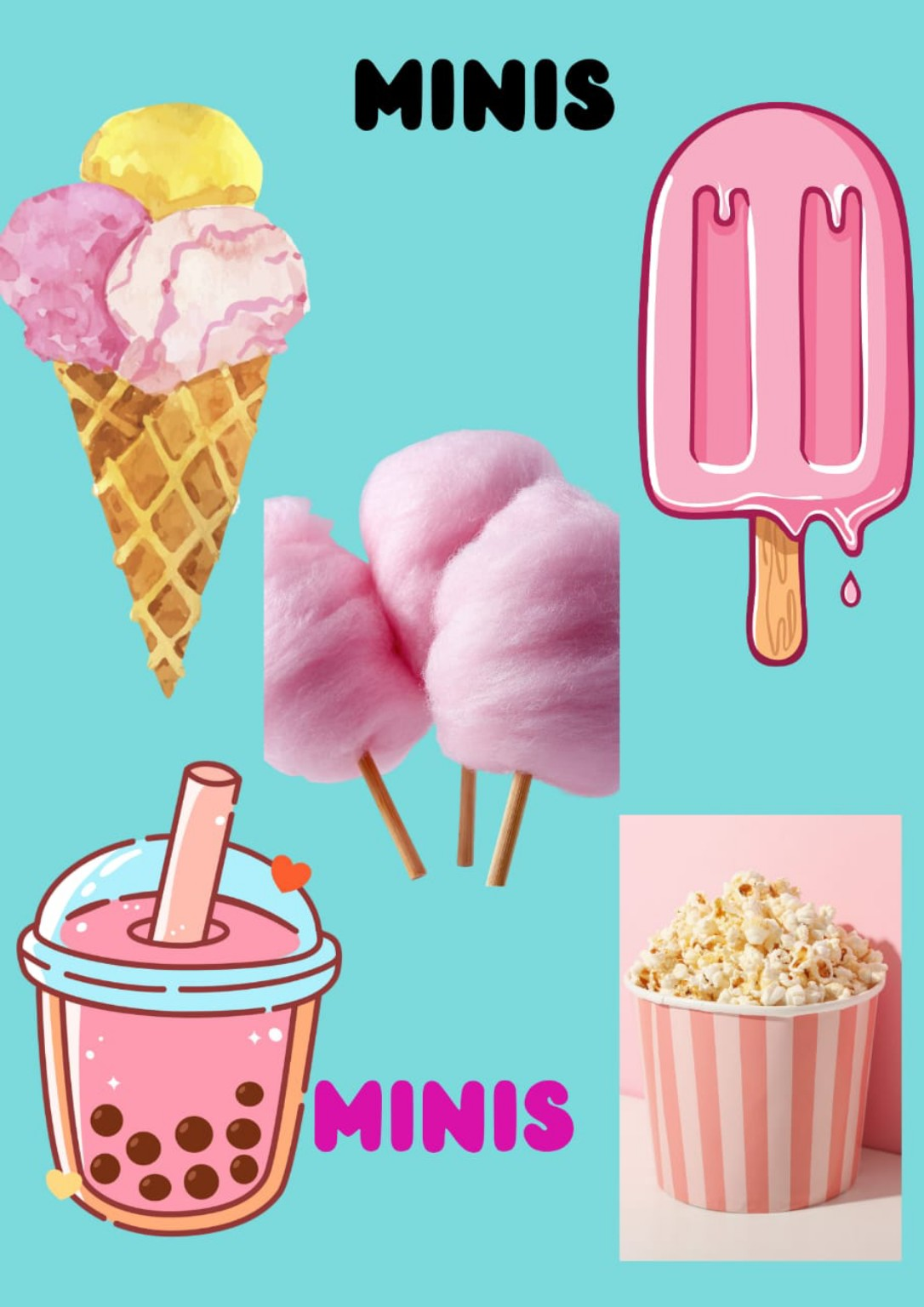 Minis snacks and treats menu